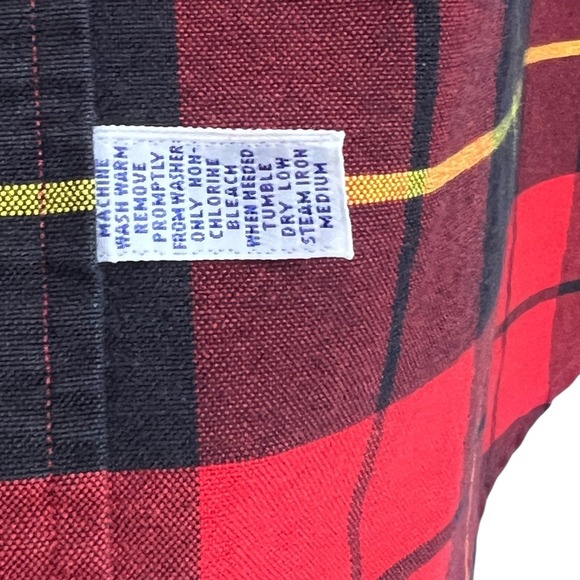 Ralph Lauren Big Oxford Vintage Y2K Era Shirt XL Red Black Plaid Faded Cotton - Picture 6 of 7